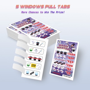 Popular y asequible personalizado Offset impreso Pull Tab Five Windows Easy Peel off boletos de lotería para la venta - Product Image 4