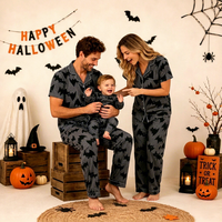 Ensemble de pyjamas décontractés en bambou biologique écologique certifié GOTS, vêtements de nuit doux assortis pour maman, enfant et bébé, combinaison zippée