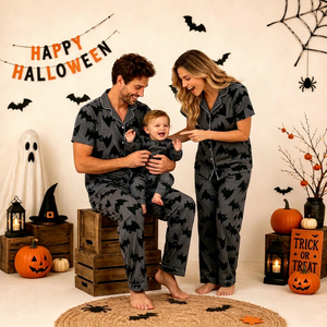 Set Pigiama Famiglia in Bambù Organico Eco-Friendly Certificato GOTS, Morbido Abbigliamento da Notte Coordinato per <span class=keywords><strong>Mamma</strong></span>, Bambino e Neonato con Zip - Product Image 1