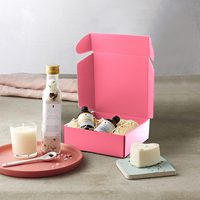 Cajas de Cartón Rosa, Cajas de Envío Reciclables, Cartón Corrugado de Color, Cajas Pequeñas para Envíos, Almacenamiento y Regalos