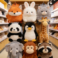 Groothandel Vos Konijn Kat Panda Pinguïn Rugzak Pluche Speelgoed 4inch 8inch 10inch Gevulde Rugzak Koop Kinderverjaardag Cado Verzending
