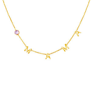 Dropshipping personalizado grabado acero inoxidable personalizado letra inicial madre colgante collar con piedras de nacimiento para mamá - Product Image 5