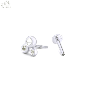 Nouveauté, Produits en promotion : Boucle d'oreille fine en or massif 14K avec diamant naturel taille rose, pour usage quotidien - Product Image 6