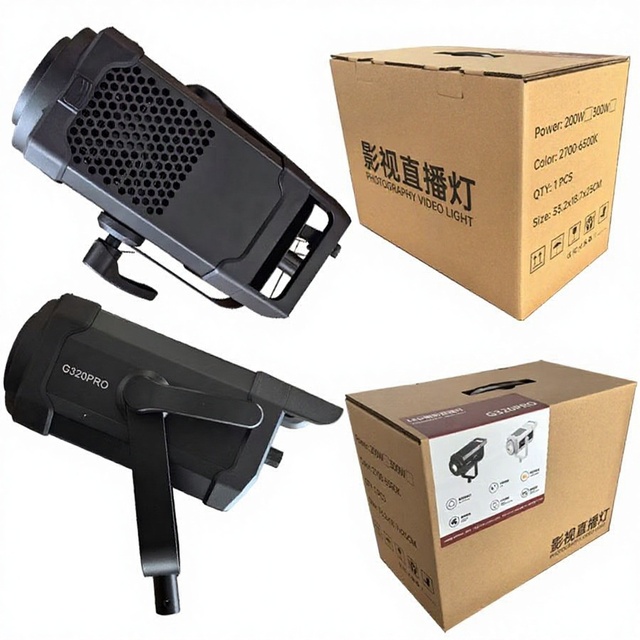 300W COB LED Video Light with Remote Control Dimmable Continuous Lighting for Studio Photography