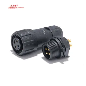 Ip67 4 Pin Waterdichte Connector M14 Led Strip Schroef Magnetische Ac Dc Power Waterdichte 2 3 4 5 6 8pin connector