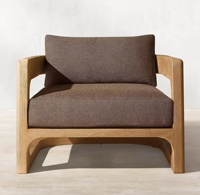 Ensemble de canapés d'extérieur en teck moderne, ensemble de canapés pour appartement, jardin, villa, terrasse, résistant à l'eau, mobilier de patio toutes saisons