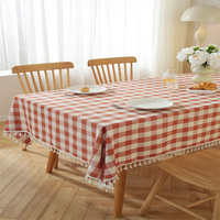 Nappe Premium Robuste Effet Lin à Carreaux Nordiques – Vente en Gros pour Décoration Ferme, Mariage, Hôtel