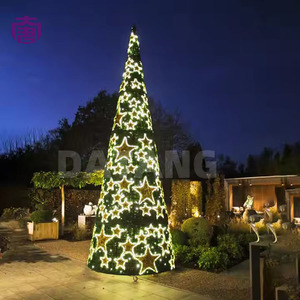 Large Indoor Christmas <b>Tree</b> with LED <b>Lights</b> Pre Lit Artificial <b>Tree</b> for Hotel Mall Home Holiday Decoration - Product Image 4