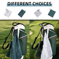 Serviettes de golf double face en microfibre, motif gaufré, ultra absorbantes, séchage rapide, avec mousqueton, personnalisables, 18*18 pouces, lavables en machine