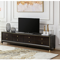 Set Meja TV dan Meja Kopi Kabinet Mewah dengan Finishing Cat High Gloss