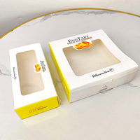 Boîte de papier d'emballage alimentaire Donut Carton Gâteau Boîtes d'emballage Fenêtre