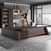 Bureau du directeur unique moderne et élégant Grande table en bois massif Nouveau mobilier de bureau chinois Caractéristique modulaire Bureau du patron