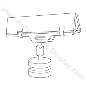 双钩磁化塑料价格标签展示流行搁板条流行夹PP标牌架旗夹