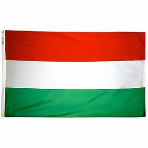 Wholesale Cheap Printed Outdoor Custom Made 3x5ft Red White Green Hungary Flag