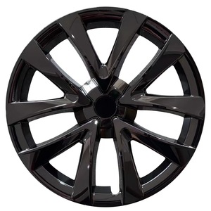 Naibaior - Juego de 4 Cubiertas para Ruedas de Tesla Model <span class=keywords><strong>3</strong></span> y Model S de 18 Pulgadas, Diseño de Telaraña de Plástico, Decoración de Mejora/Actualización, Protección - Product Image 1