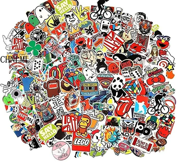 Hot Sales Random PVC Stickers Decals 106 Pack for Skateboard Helmet Laptop Bicycle Hypebeast Bomb Stickers