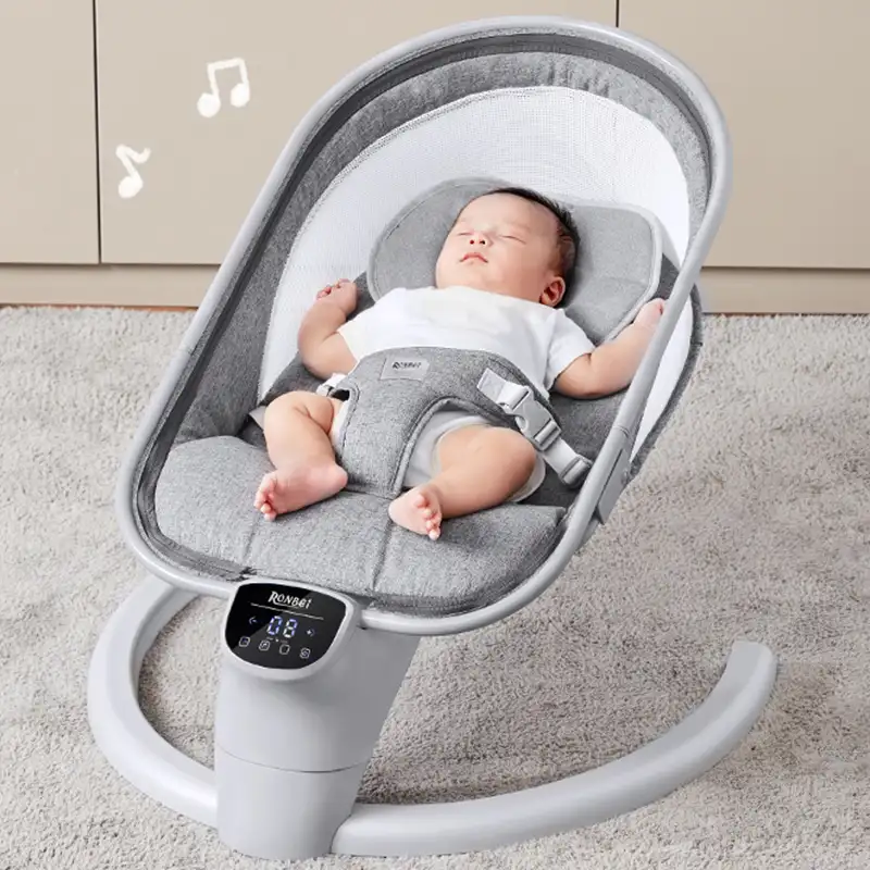 2021 새로운 도착 전기 로커 요람 침대 음악 전기 스윙 신생아 셰이커 아기 스윙 침대