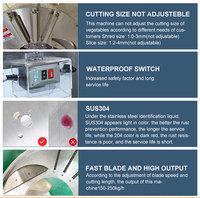 Gember & Champignonfruit Snijmachine Voor Groenten En Meelkerncomponenten Omvatten Motor