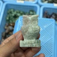 Figurine d'hibou en cristal naturel sculptée à la main, pierre de guérison, statue d'hibou pour la décoration intérieure, cadeau de méditation