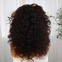 Perruque volumineuse bouclée en cheveux humains Remy, construction Lace Front avec ligne de cheveux naturelle, texture pleine et soyeuse pour coiffure de salon