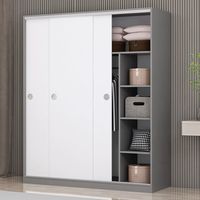 Armoire convertible Dongam – Meuble de chambre moderne en MDF, économique, pour dortoir, chambre à louer, chambre principale – Montage simple, rangement intégré