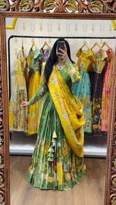Lehenga Choli Kalamkari de Primera Calidad para Mujer, Ropa Étnica para Festivales, Bodas y Fiestas, Disponible al Mejor Precio - Product Image 2