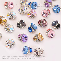 Perles de nail art 3D scintillantes de luxe, grandes, en verre, à dos plat, non thermocollantes, effet bling-bling, lot de 5