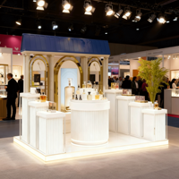 Vitrine de présentation de parfum en bois pour magasin de parfum, vitrine de présentation de parfum, utilisation en centre commercial