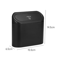 Mini poubelle de voiture étanche avec couvercle à pression pour voiture, camion, camping-car, nettoyage intérieur, lots en gros