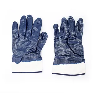 Nouveau design de gants de travail enduits de nitrile en jersey de coton de haute qualité, vente en gros