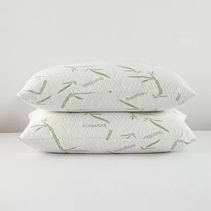 Grüner Bambus blatt ordner Baumwolle Luftkissen Kern Schutzhülle Nackens tütz kissen - Product Image 1