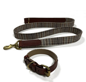 Collar y correa de cuero genuino para perro, de lujo, fabricantes de correa - Product Image 4