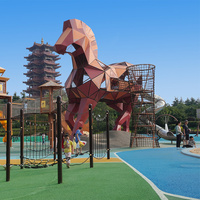 Parc d'aventure, ensemble de jeux d'extérieur en acier inoxydable pour enfants d'âge scolaire, solutions personnalisées, équipement de terrain de jeux, marque COWBOY, TUV/CE