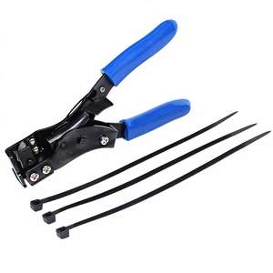 Pince à sertir industrielle en acier pour colliers de serrage métriques avec poignée dentée, outil de sertissage, d'enroulement et de coupe pour fermetures éclair - Product Image 4