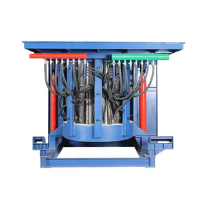 Carcasa de acero Inclinación hidráulica 500 Kg Acero inoxidable Hierro Cobre Horno 0,5 T Horno de fusión por inducción - Product Image 1