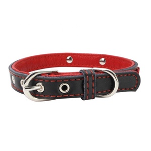 Collar para Mascotas de Cuero Genuino al por Mayor, Material de PU Suave, Lámina de Acero Inoxidable, Microfibra Tejida - Product Image 3