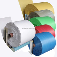 Gravure Impression Surface Manipulée Bas Prix Tube Tissé Polypropylène Sac Rouleau PP Tissé Tissu Rouleaux Sac Rouleaux pour Emballage
