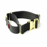 Collier de chien martingale de luxe réglable en nylon néoprène rembourré avec boucle en métal rose doré à dégagement rapide