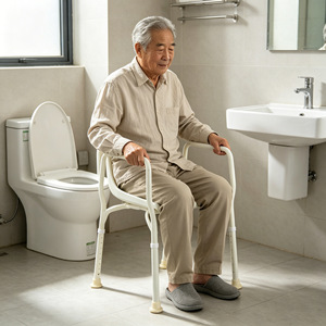 Taburete de Ducha Ajustable Foxconn con Respaldo, Capacidad de 130 lb, para Personas Mayores, Discapacitadas y Mujeres Embarazadas - Product Image 3
