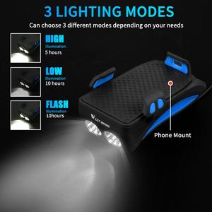 Lampe multifonctionnelle 4 en 1 étanche <span class=keywords><strong>pour</strong></span> <span class=keywords><strong>vélo</strong></span> d'extérieur Chargement USB Support de téléphone LED puissant avant arrière <span class=keywords><strong>pour</strong></span> <span class=keywords><strong>vélo</strong></span> - Product Image 3