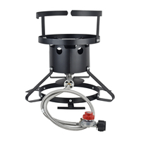 Friteuse à gaz à brûleur unique au propane, pot en aluminium de 30 litres, légère et portable, pour la cuisson en plein air, en fonte, pour le camping
