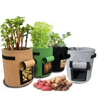 AAA335 Formato Personalizzato Patata di Verdure nursery Felt Grow Borse Tessuto Giardino Crescita Piantare Bag Pomodoro Piantina Sacchetto Con Maniglia