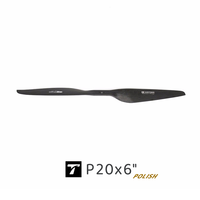 T-MOTOR P20*6 Pale en fibre de carbone polie universelle pour contrôle de vol multirotor, accessoires de drone aérien sans pilote 47G
