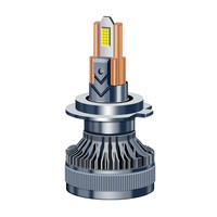 Phare de voiture LED de remplacement haute qualité 80W 9000LM à double faisceau 9004 H4 Plug-and-Play avec refroidissement par ventilateur