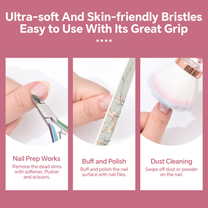 Brosse à ongles KADS en forme de rose diamantée, brosse pour enlever la poussière des ongles, brosse de nettoyage multifonctionnelle pour la manucure, pour nettoyer la poudre à ongles - Product Image 5
