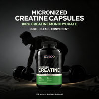 Capsules de créatine monohydrate OEM de haute qualité, créatine micronisée pour adultes, Muscletech, 60 capsules, croissance musculaire