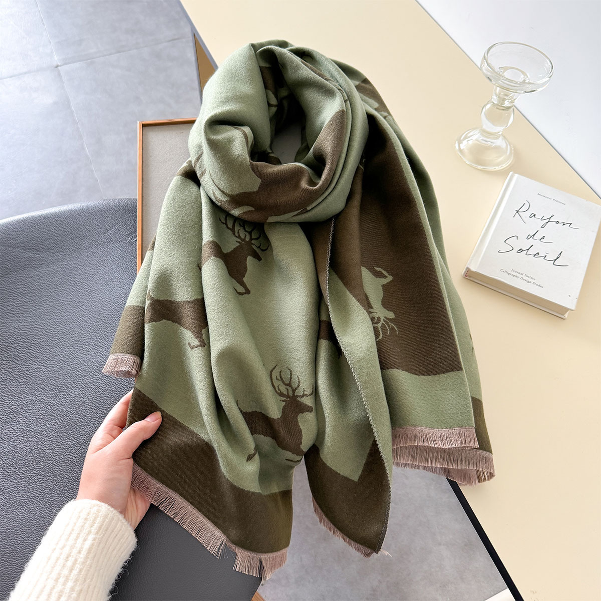 Bufandas Fulares Estampado Cuervo - Top Ventas Recomendado
