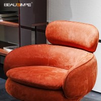 Canapé simple capitonné en cuir rouge Vivienne de design italien, fauteuil lounge moderne de haute qualité pour la maison, la chambre à coucher, le salon