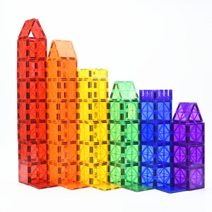 Wholesale 3D Colorful Magnetic Tiles DIY Construction Educational Toys <strong>Magnet</strong> <strong>Buildings</strong> <strong>Blocks</strong> Set for Children Made of Plastic - Product Image 1
