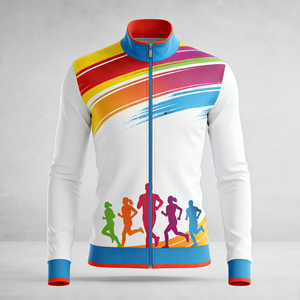 Chaqueta Deportiva Ligera Personalizada al por Mayor para Maratón, Corte Ajustado, con Cierre, Chaqueta Larga para Entrenamiento - Product Image 4